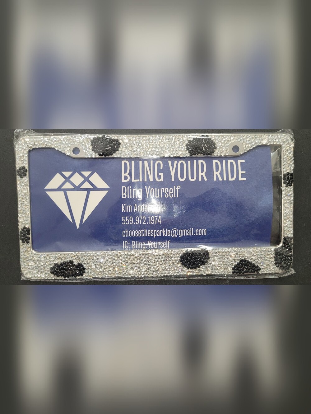 Bling Rhinestone License Plate Frame - Picture 8 of 12